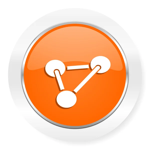 Chemistry orange computer icon — Stock Photo, Image