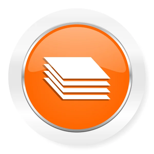 Layers orange computer icon — Stock Photo, Image