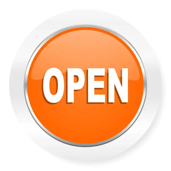 Open orange computer icon — Stock Photo, Image