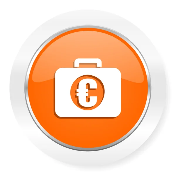 Financial orange computer icon — Stock Photo, Image