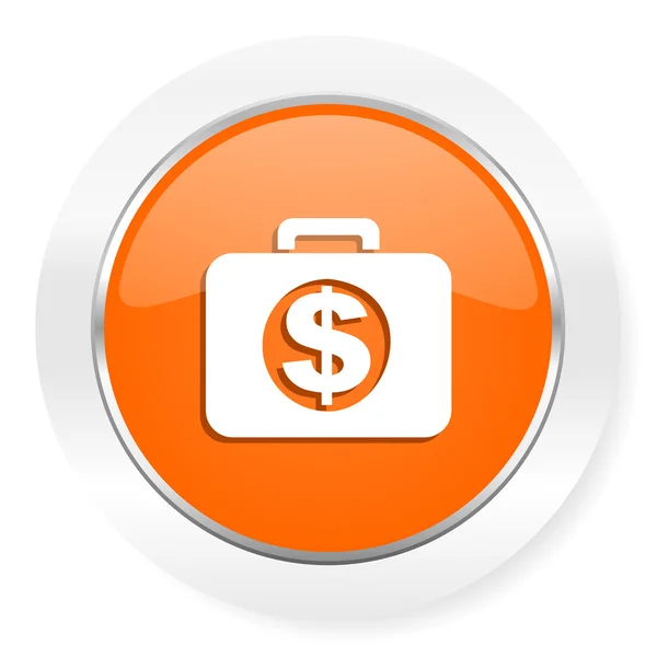 Financiële oranje computerpictogram — Stockfoto