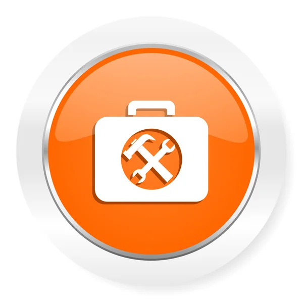 Toolkit orange computer icon — стоковое фото