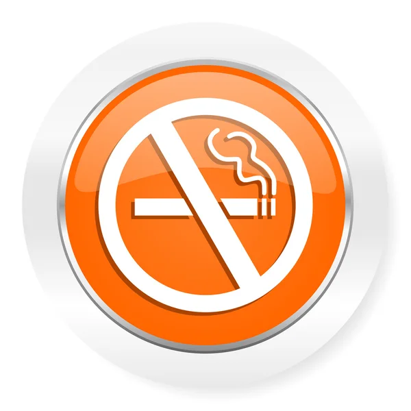 No fumar icono naranja ordenador — Foto de Stock