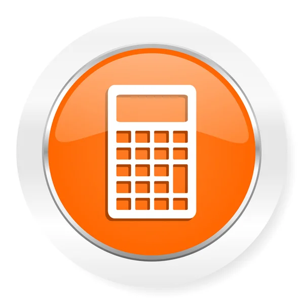 Kalkulator pomarańczowy ikonę — Zdjęcie stockowe