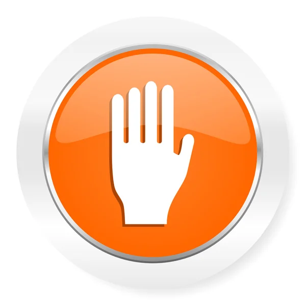 Stop orange computer icon — Stock Photo, Image
