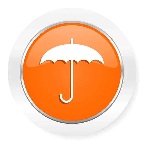 傘オレンジ コンピューター アイコン — ストック写真