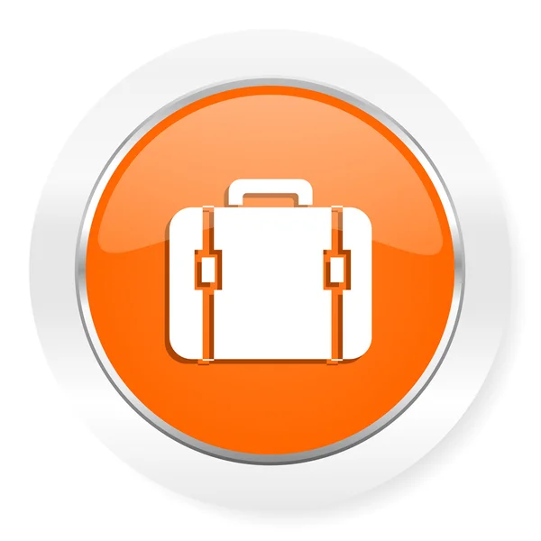 Taška oranžová počítač ikona — Stock fotografie