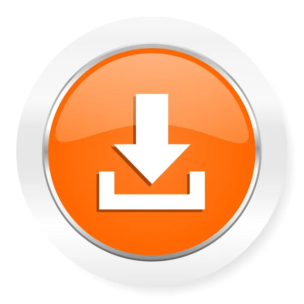 Oranje computerpictogram downloaden — Stockfoto