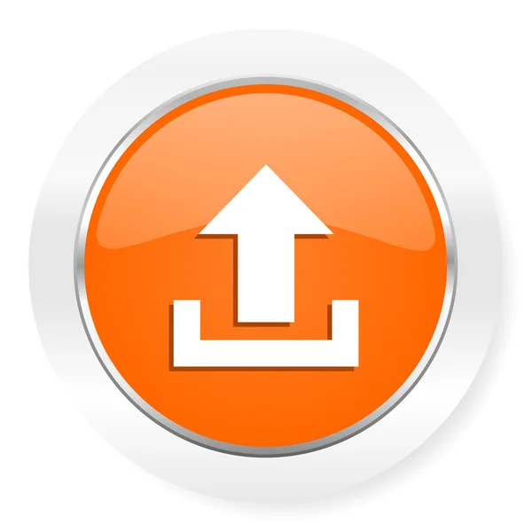 Upload orange computer icon — Stock Photo, Image