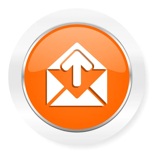 Email orange computer icon — Stock Photo, Image