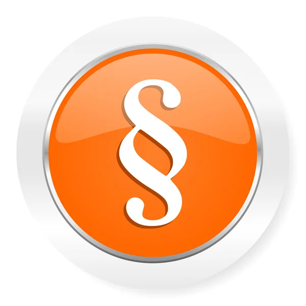 Paragraph orange computer icon — Stock Photo, Image