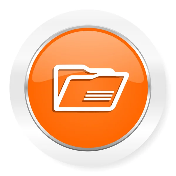 Cartella icona arancione del computer — Foto Stock