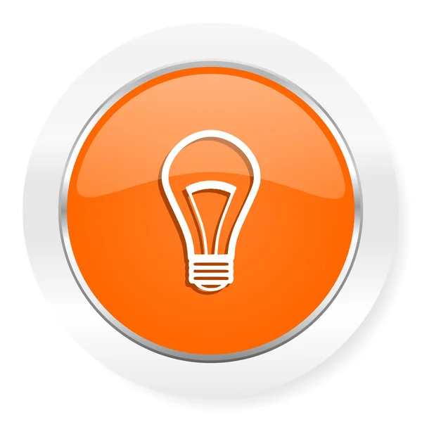 Žárovka oranžová počítač ikona — Stock fotografie