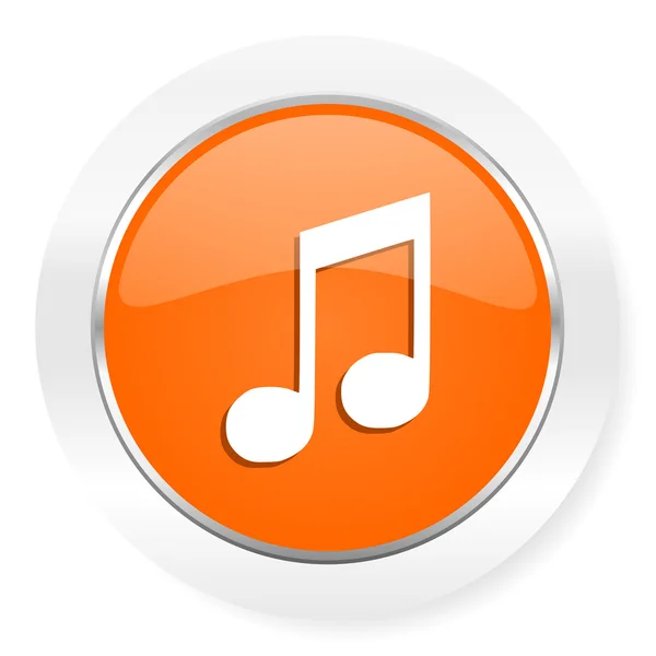 Icona del computer arancione musica — Foto Stock
