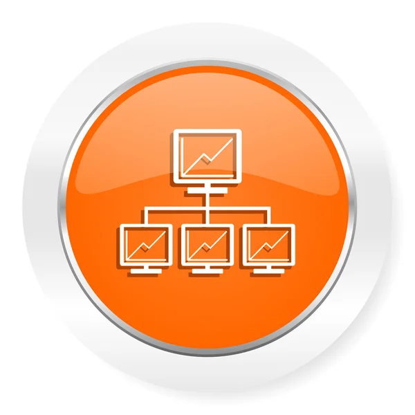 Net orange computer icon — Stock Photo, Image