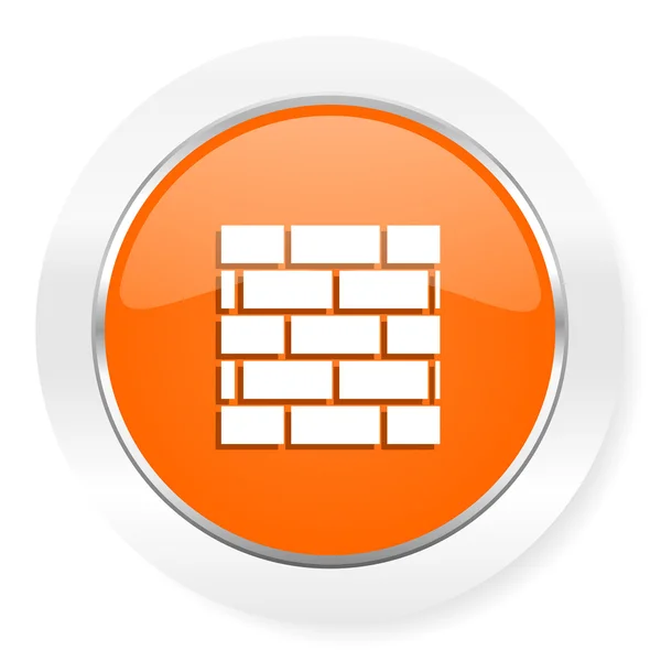 Firewall naranja icono del ordenador —  Fotos de Stock