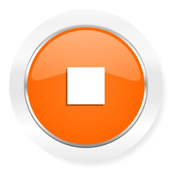 Parar ícone de computador laranja — Fotografia de Stock