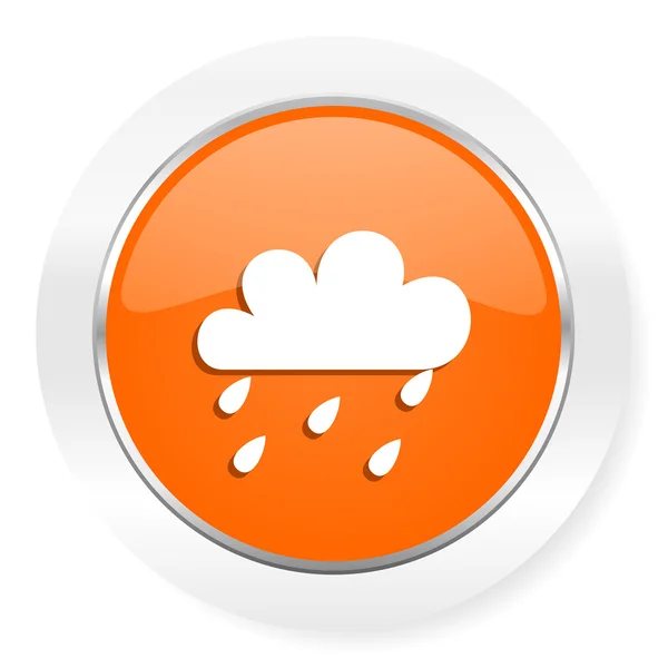 Eső narancssárga számítógép ikon — Stock Fotó