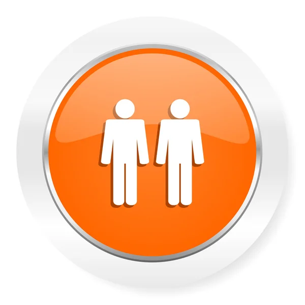 Ícone de computador laranja casal — Fotografia de Stock
