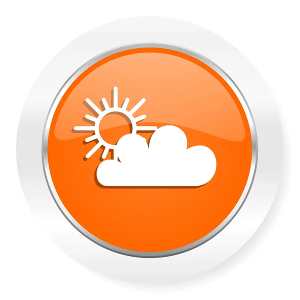 Nube naranja icono del ordenador — Foto de Stock