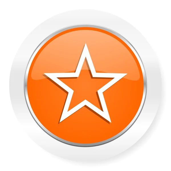 Ícone de computador estrela laranja — Fotografia de Stock