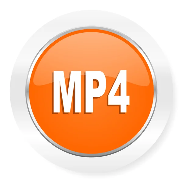 MP4 orange datorikonen — Stockfoto