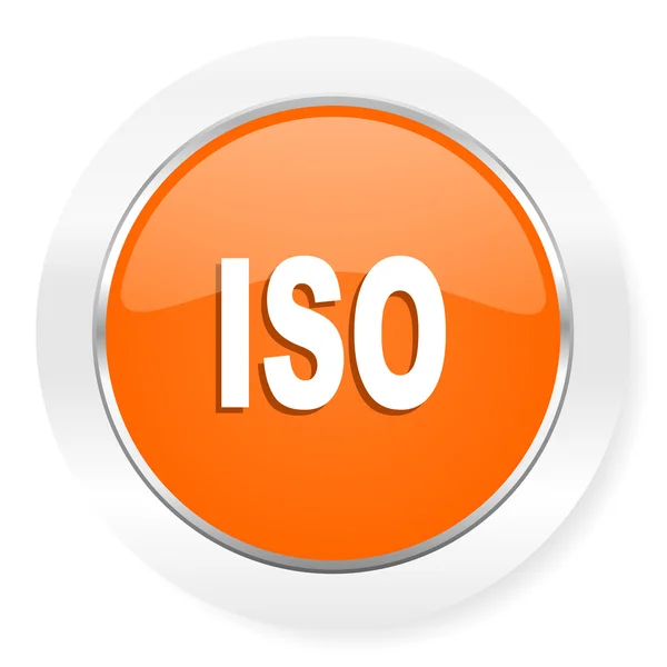 Ikona komputera pomarańczowy ISO — Zdjęcie stockowe