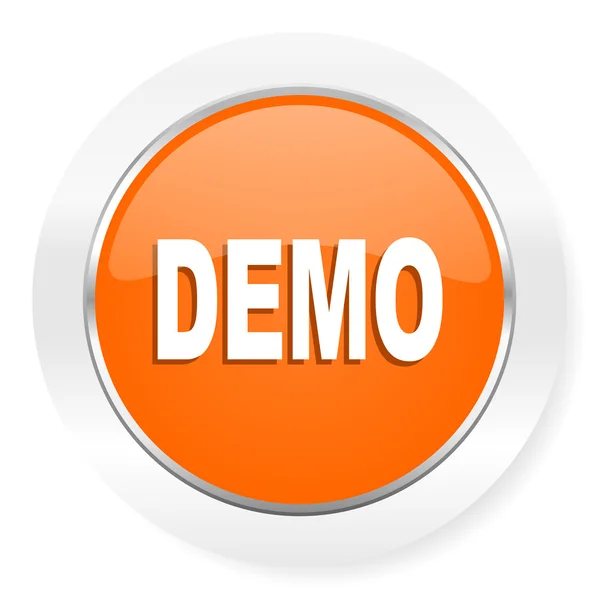 Demo orange computer icon — Stock Photo, Image