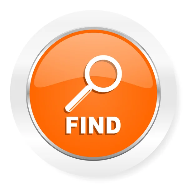 Find orange computer icon — Stock Photo, Image