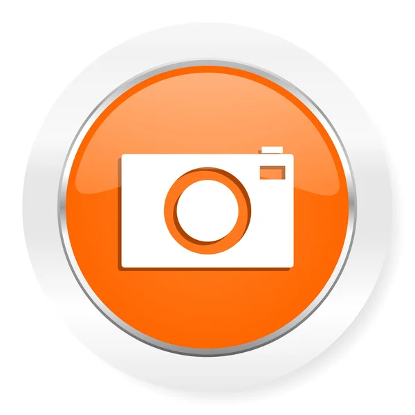 Κάμερα υπολογιστή πορτοκαλί εικονίδιο — Φωτογραφία Αρχείου