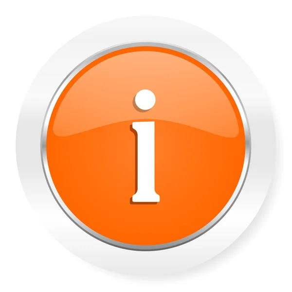 Information orange computer icon — Stock Photo, Image