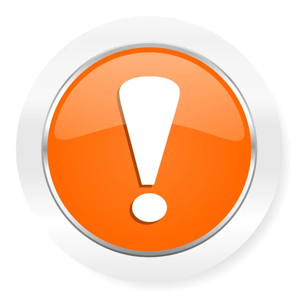 Exclamation sign orange computer icon — Stock Photo, Image