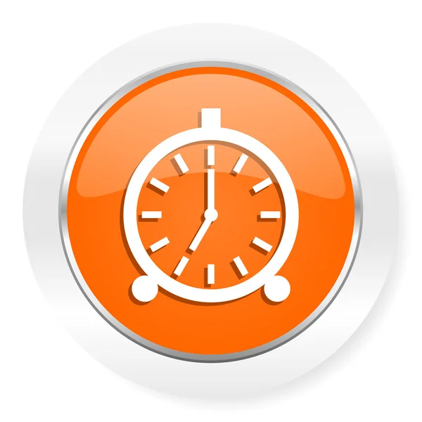 Oranžové počítač ikona alarmu — Stock fotografie