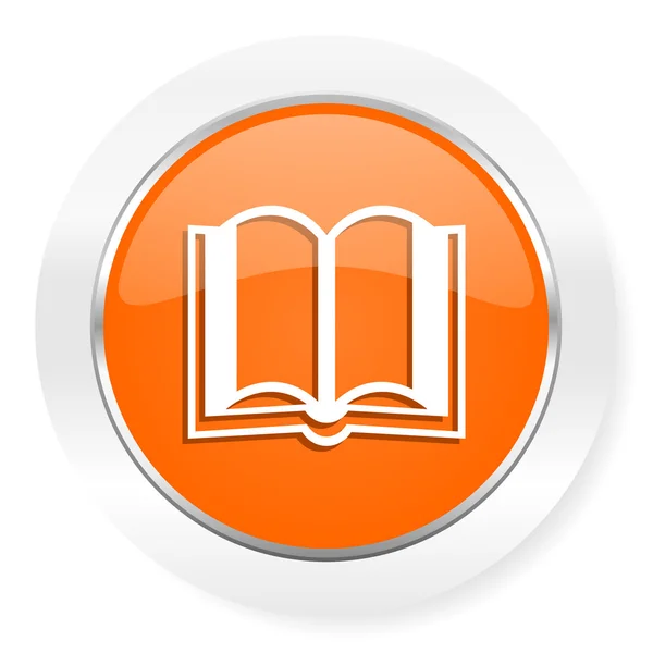 Libro icona arancione del computer — Foto Stock