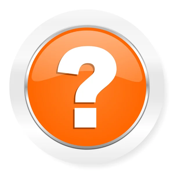 Question mark orange computer icon — Stock Photo, Image