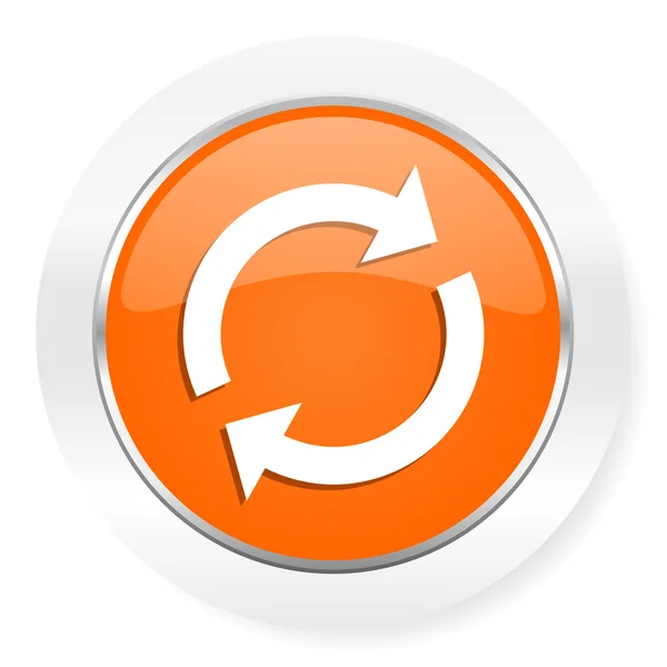 Reload orange computer icon — стоковое фото