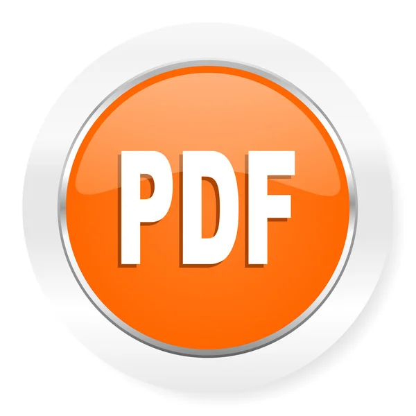 Ícone de computador laranja pdf — Fotografia de Stock