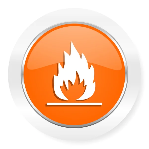 Flammenorangefarbenes Computersymbol — Stockfoto