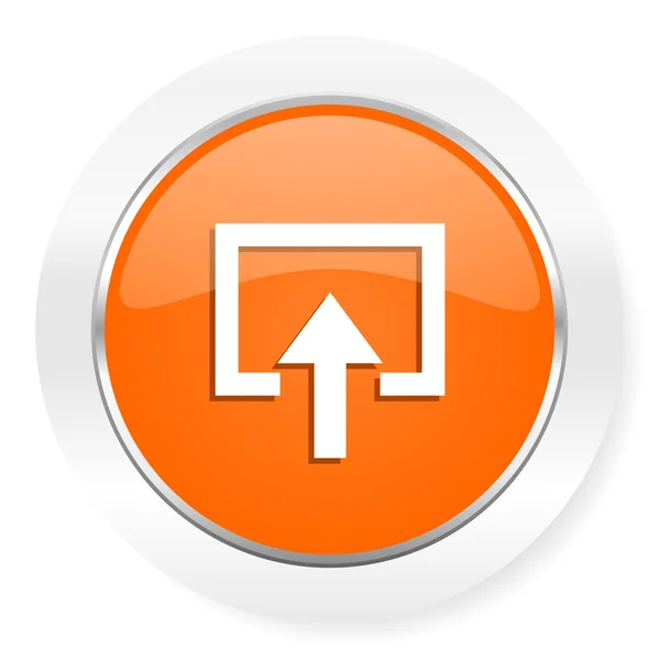 Enter orange computer icon — стоковое фото