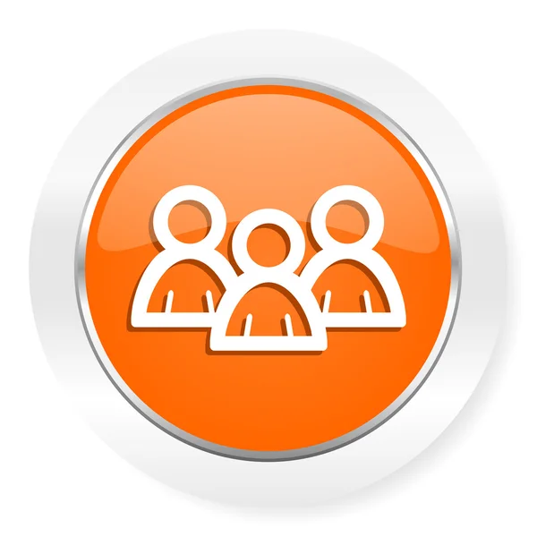 Forum orange computer icon — Stock Photo, Image