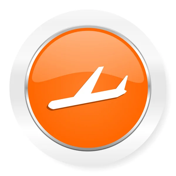 Arrivées icône de l'ordinateur orange — Photo