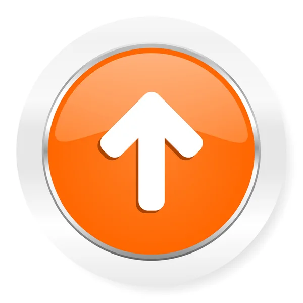 Fel nyíl narancssárga számítógép ikon — Stock Fotó