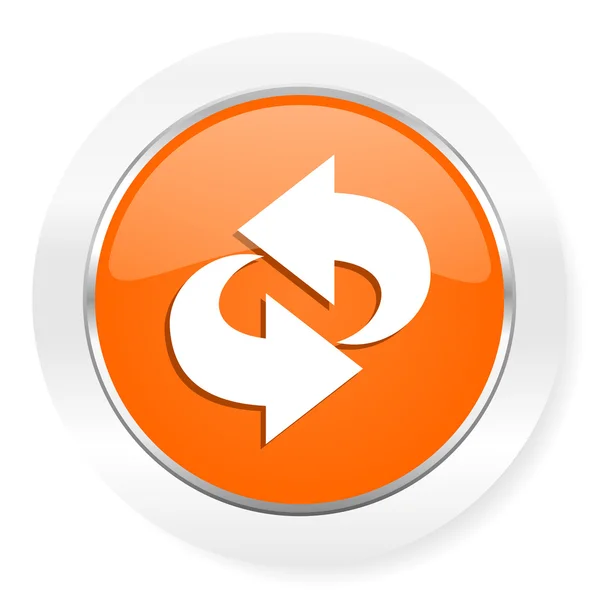 Rotation orange computer icon — Stock Photo, Image