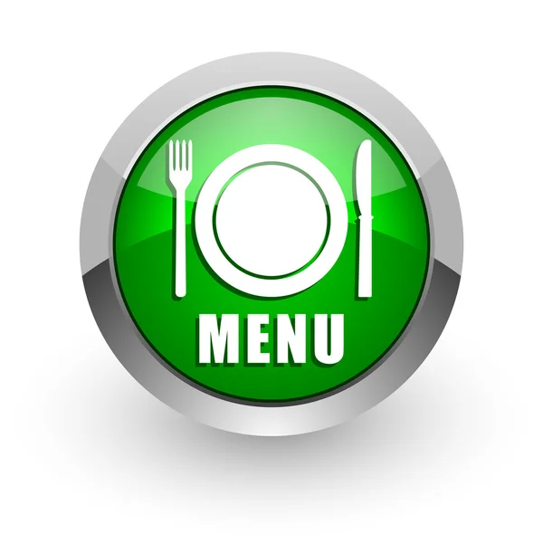 Ikona Zielona WWW błyszczący menu — Zdjęcie stockowe