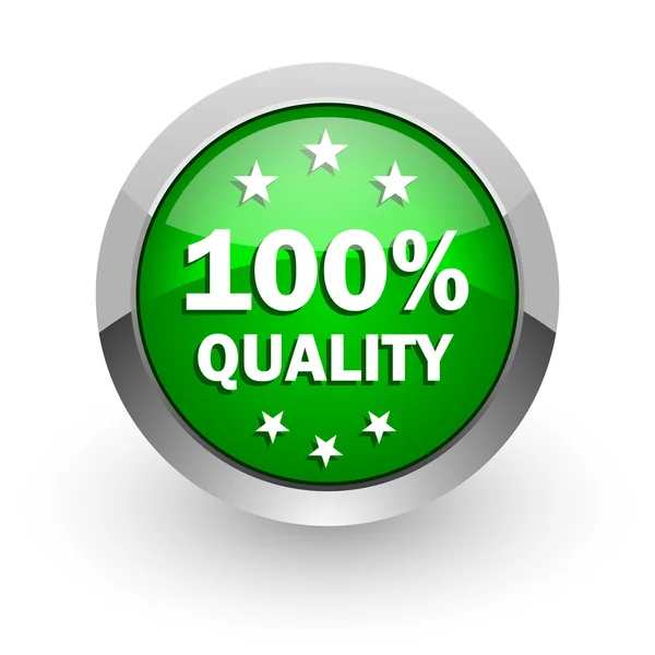 Quality green glossy web icon — Stock Photo, Image