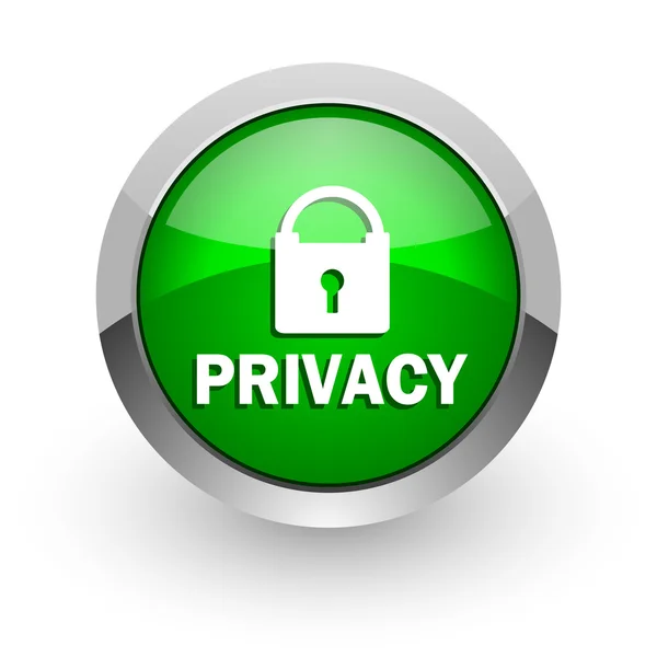 Privacy green icona web lucida — Foto Stock