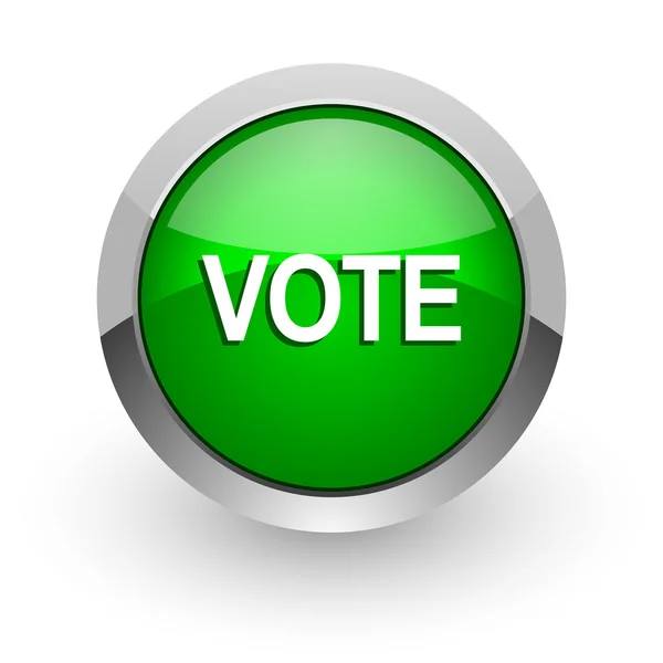 Vote green glossy web icon — Stock Photo, Image