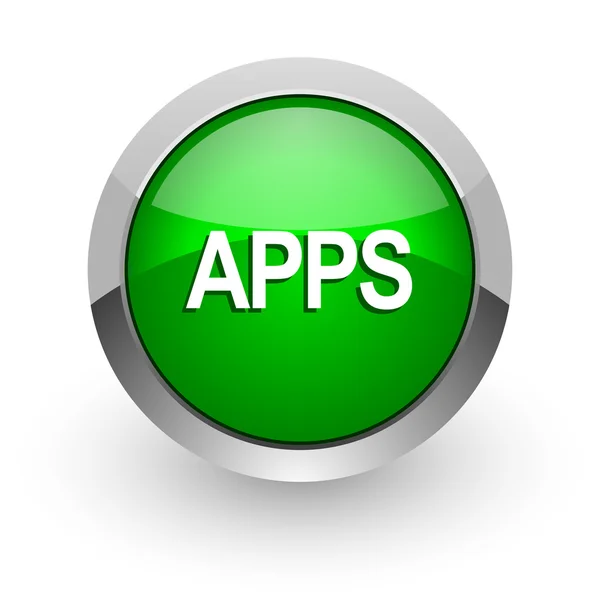 Apps green glossy web icon — Stock Photo, Image