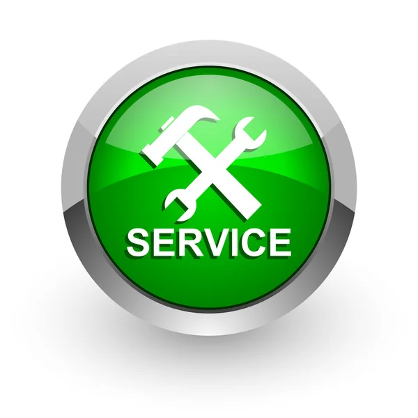 Service grünes Hochglanz-Web-Symbol — Stockfoto