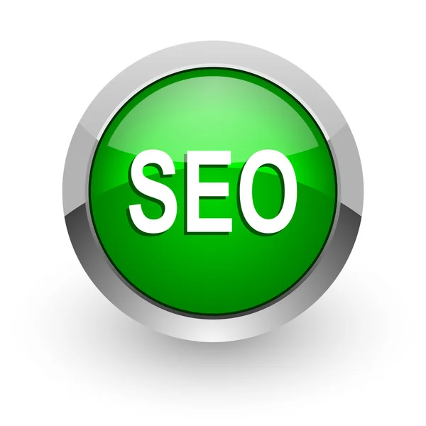 Seo icône web brillant vert — Photo